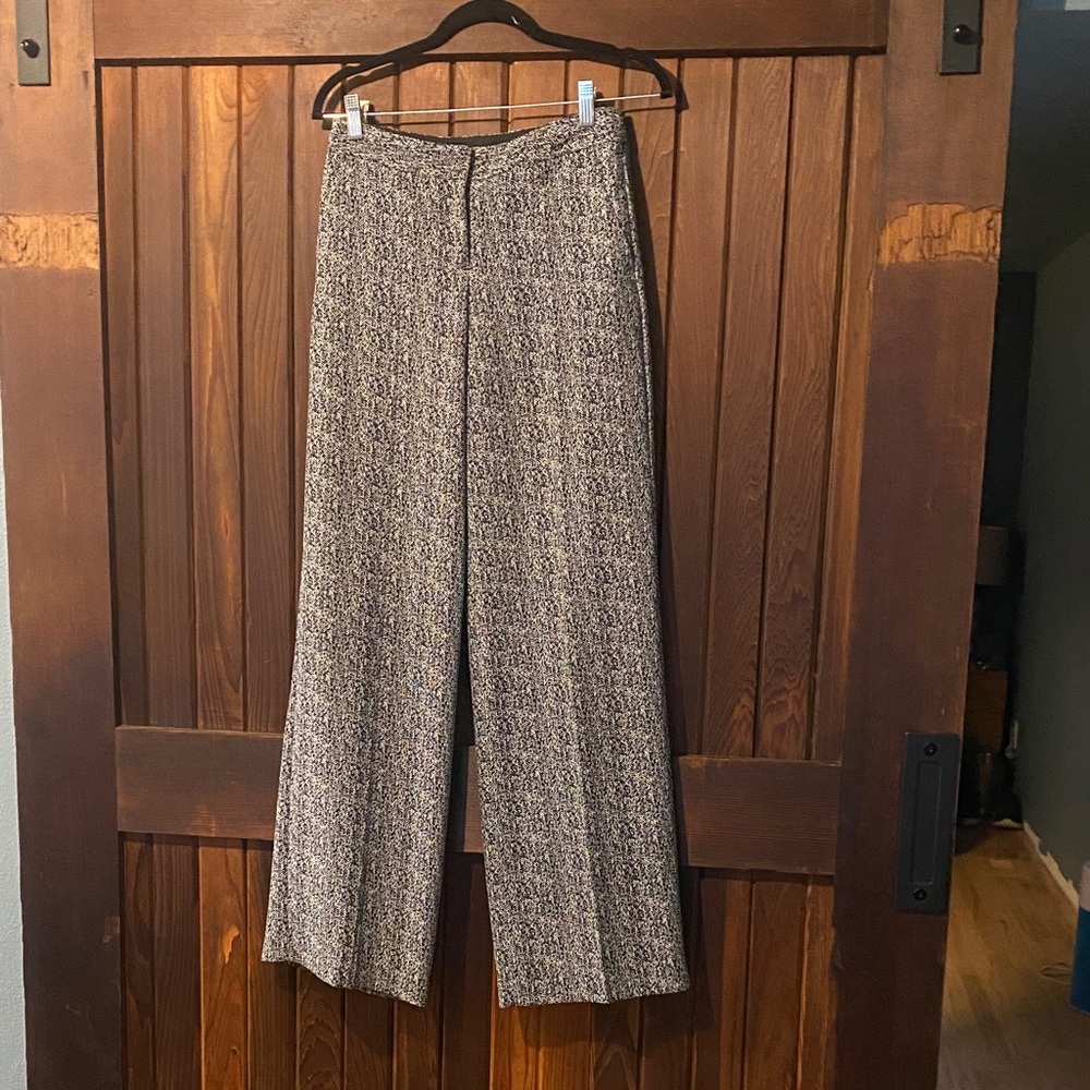 Express Size 0 Tweed Look Wide-Leg Pants
